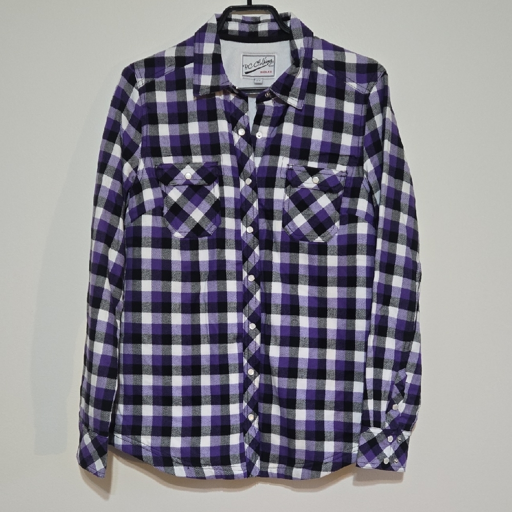 Plaid Snap Front Button Down